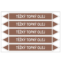 Značení potrubí, těžký topný olej